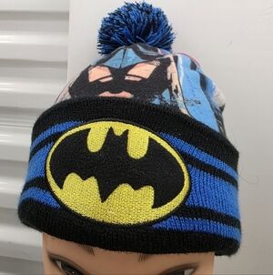 Batman Beanie with Pom Pom